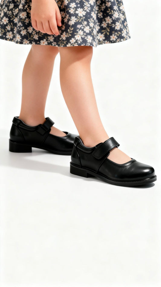 Girl's Leather School Shoes - Mary Jane
