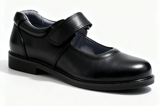 Girl's Leather School Shoes - Mary Jane