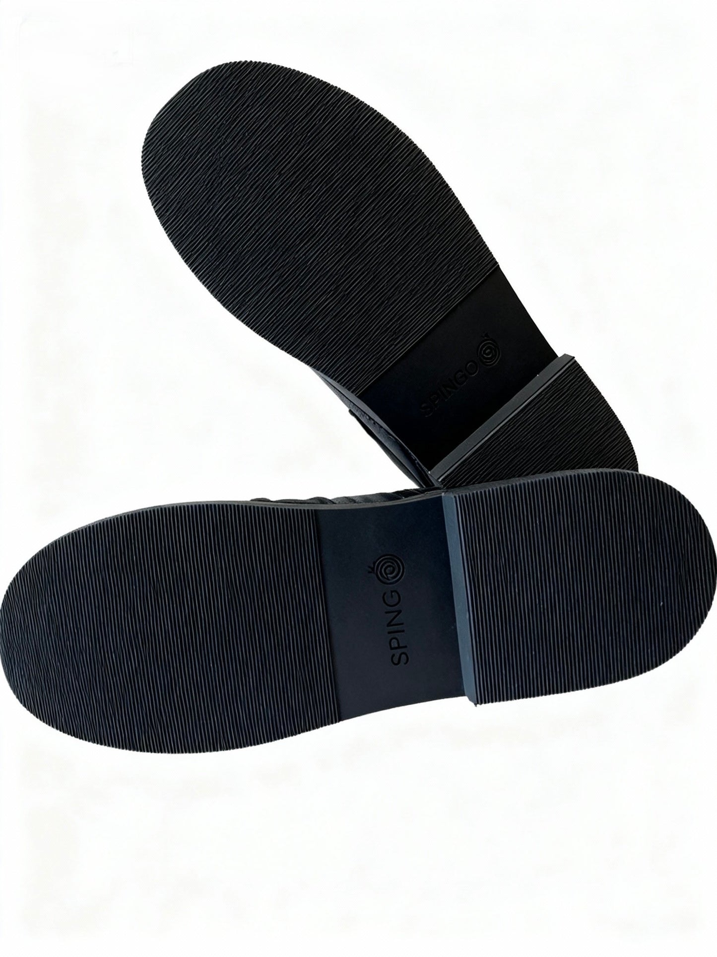 Classic Black Leather Lace-Up School Shoes (Unisex)