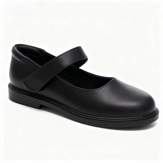Girl's Leather School Shoes - Mary Jane
